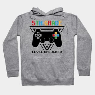 5th Grade Level Unlocked First Day of School Video Gamer Hoodie